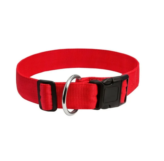 Нейлоновый ошейник Dog Extreme для собак, регулируемый, 40 мм, 43-70 см, красный