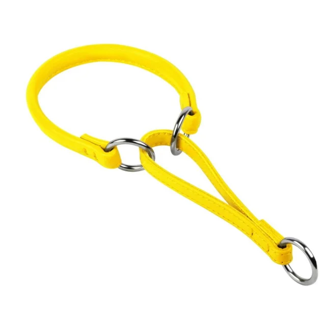 Ошейник-удавка Waudog Glamour для собак 6 мм, 30 см, желтый