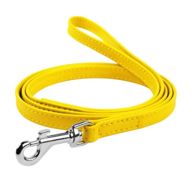 Повідець Waudog Classic для собак 12 мм, 122 см, жовтий