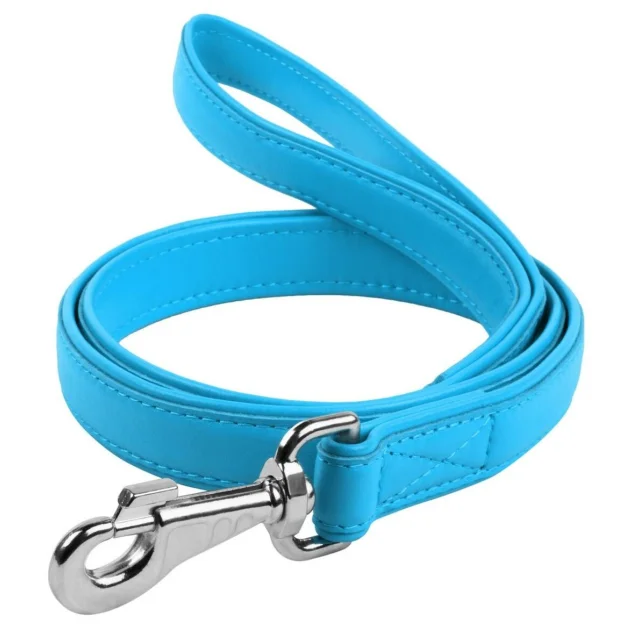 Повідець Waudog Classic для собак 18 мм, 122 см, блакитний