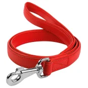 Повідець Waudog Classic для собак 18 мм, 122 см, червоний