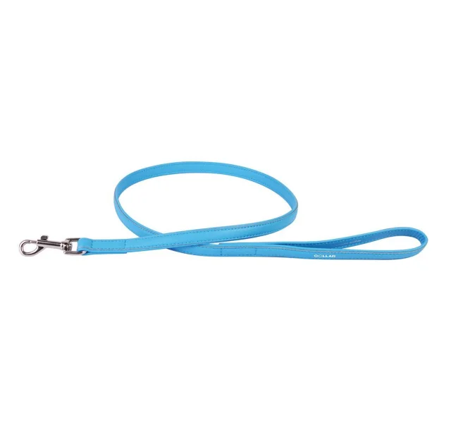 Повідець Waudog Classic для собак 25 мм, 122 см, блакитний
