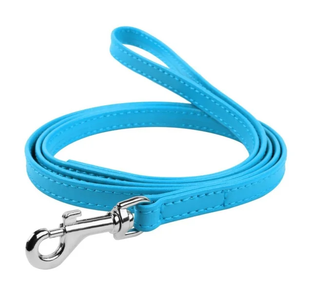 Повідець Waudog Classic для собак 9 мм, 122 см, блакитний