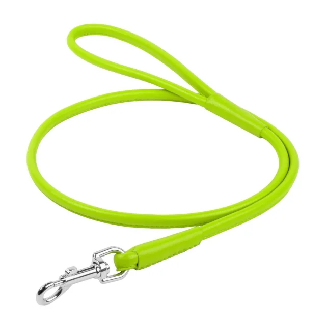 Повідець круглий Waudog Glamour для собак 6 мм, 122 см, салатовий