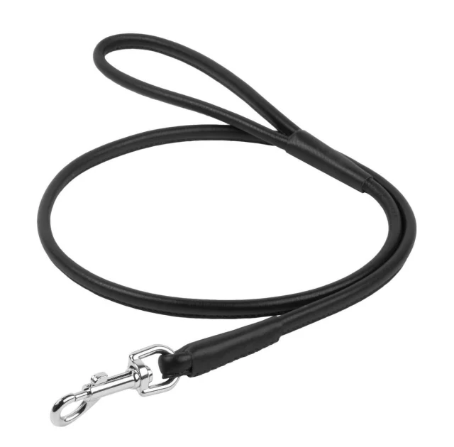 Поводок круглый Waudog Glamour для собак 4 мм, 122 см, черный