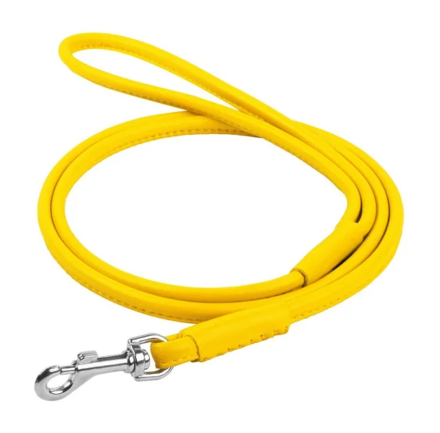 Поводок круглый Waudog Glamour для собак 6 мм, 183 см, желтый