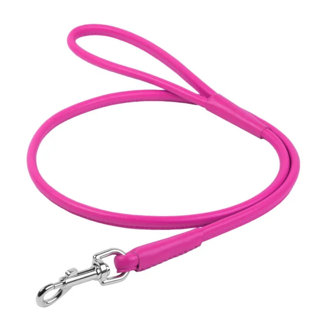 Поводок круглый Waudog Glamour для собак 8 мм, 122 см, розовый