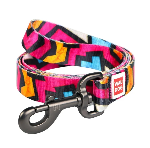Поводок Waudog Nylon с рисунком Граффити для собак 25 мм, 122 см