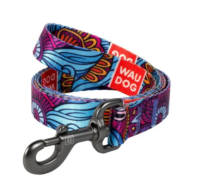 Повідець Waudog Nylon з малюнком Літо для собак 25 мм, 122 см