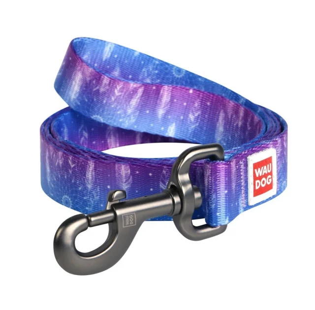 Повідець Waudog Nylon з малюнком Ловець снів для собак 15 мм, 122 см