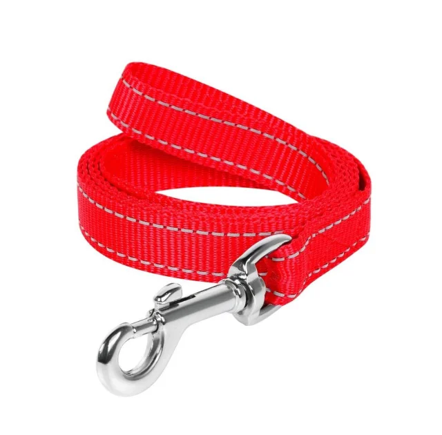 Поводок нейлоновый Dog Extreme для собак 25 мм, 150 см, красный
