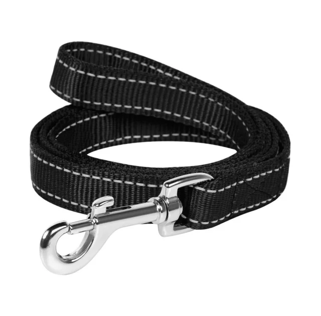 Нейлоновый поводок Dog Extreme двойной для собак 14 мм, 122 см, черный