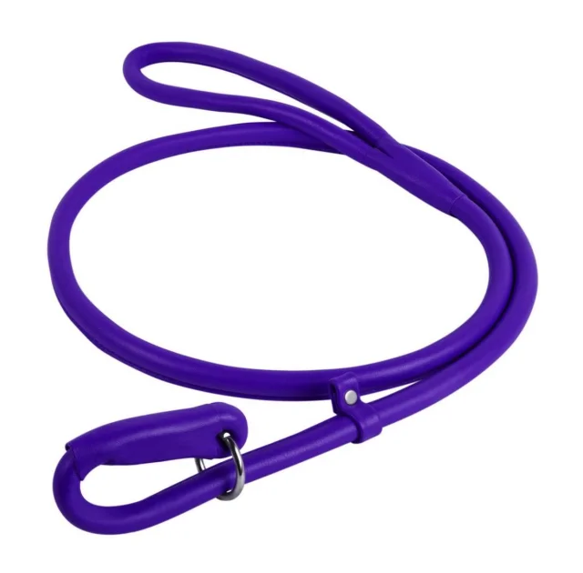 Повідець-зашморг Waudog Glamour круглий для собак 13 мм, 135 см, фіолетовий