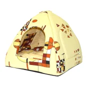 Лежак Теремок Будиночок-піраміда №1 для собак і котів, 38×38×38 см