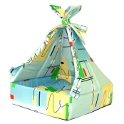 Лежак Теремок Домик-бантик для собак и кошек, 41×41×50 см