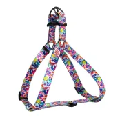 Шлея Waudog Nylon для собак с рисунком Волшебные цветы 15 мм, 40-55 см