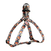 Шлея Waudog Nylon для собак с рисунком Гламурные черепа 20 мм, 50-80 см