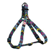 Шлея Waudog Nylon для собак с рисунком Инди 25 мм, 60-90 см