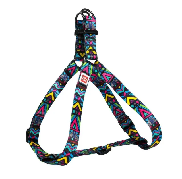 Шлея Waudog Nylon для собак с рисунком Инди 25 мм, 60-90 см