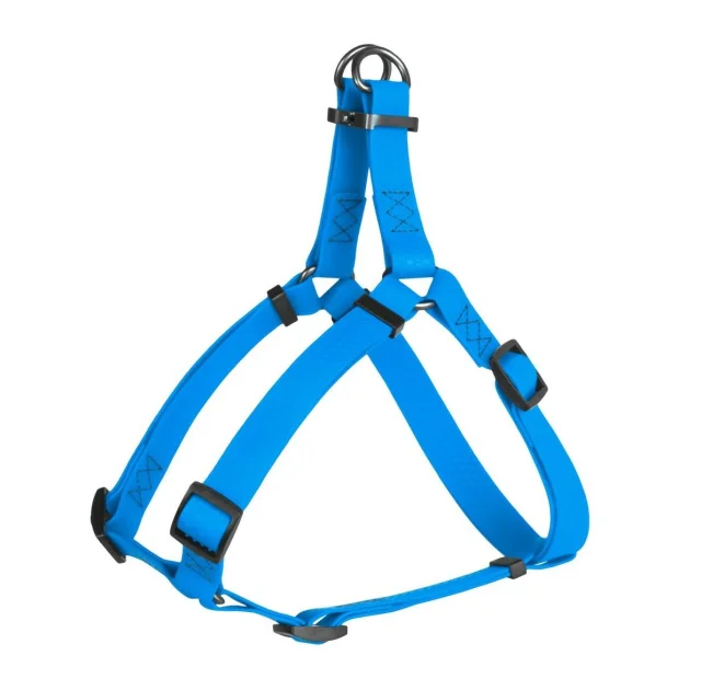 Шлея Waudog Waterproof для собак, водостойкая, 15 мм, 40-55 см, голубая
