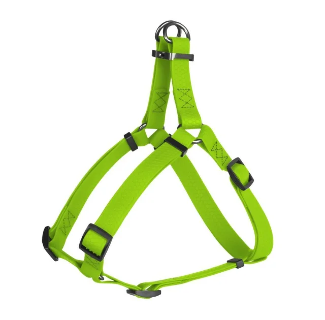 Шлея Waudog Waterproof для собак, водостойкая, 15 мм, 40-55 см, салатовая