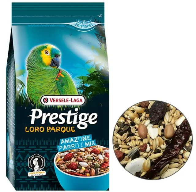 Корм Versele-Laga Prestige Loro Parque Amazone Parrot Mix зернова суміш для великих і середніх папуг, 1 кг