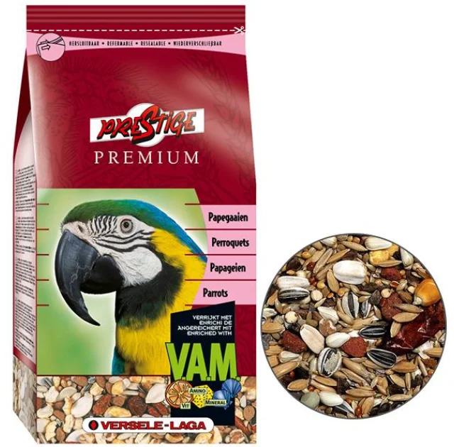 Корм Versele-Laga Prestige Premium Parrots зерновая смесь для крупных попугаев, 1 кг