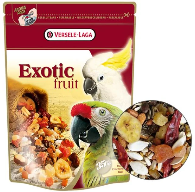 Корм Versele-Laga Prestige Premium Parrots Exotic Fruit Mix с тропическими фруктами, для попугаев, 600 г