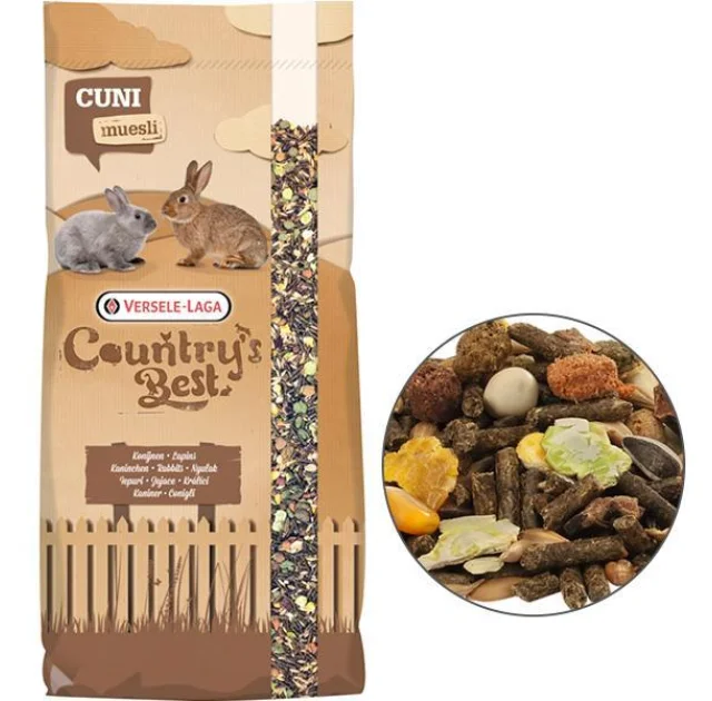 Корм Versele-Laga Country`s Best Cuni Fit Muesli зерновая смесь, для кроликов, 1 кг