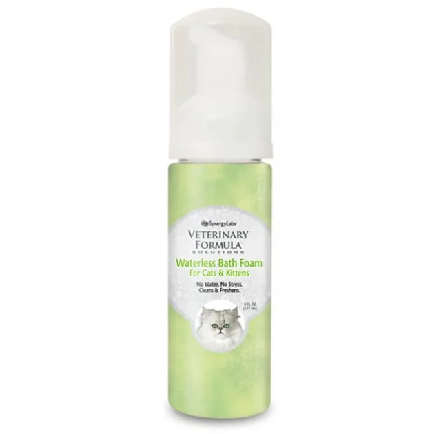 Шампунь Veterinary Formula Waterless Bath Foam для котів і кошенят, з екстрактами календули і м'яти, 177 мл