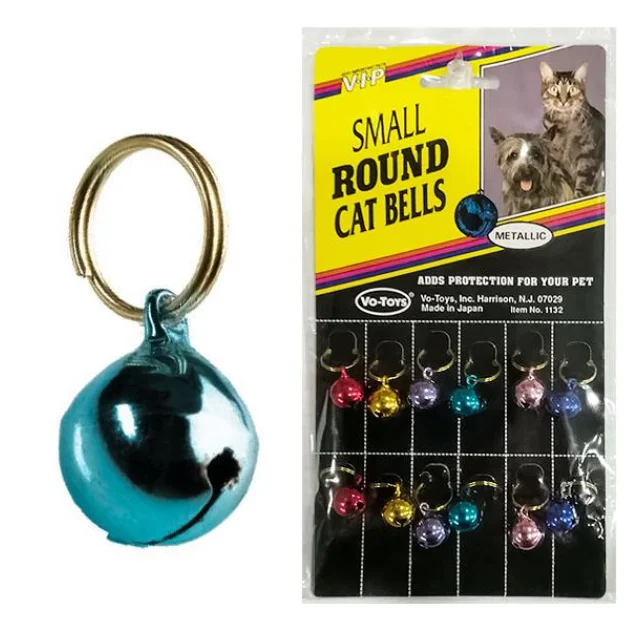 Колокольчик на ошейник Vo-Toys Cat Bell для котов, металлик, 1.2 см