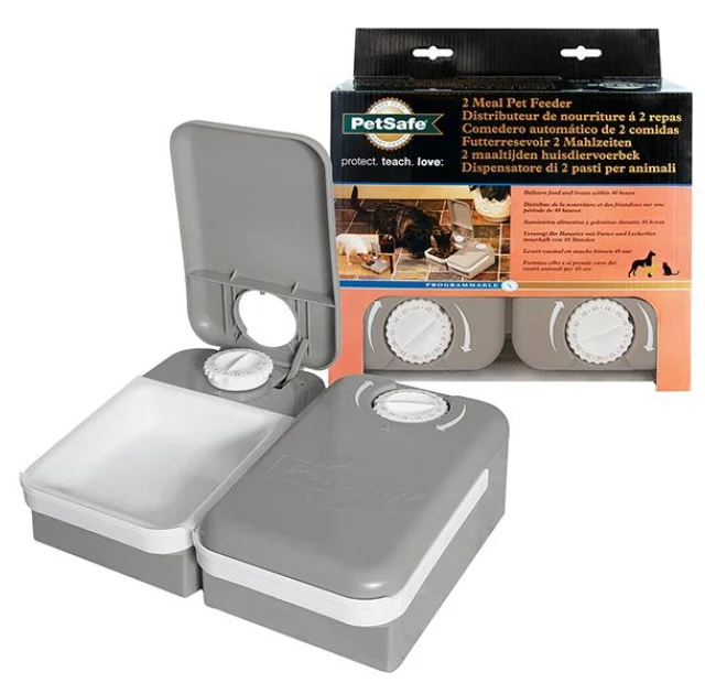 Кормушка автоматическая PetSafe Eatwell 2 Meal Pet Feader для котов и собак, 21.5×26.1×8.1 см