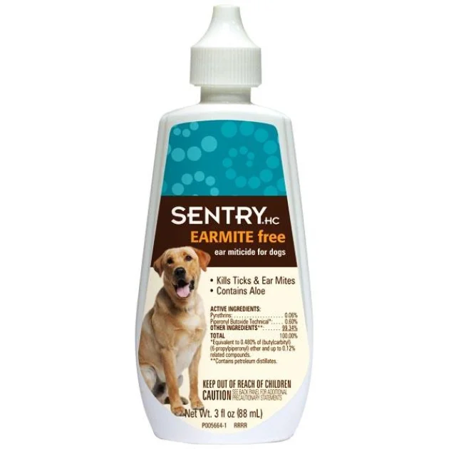 Краплі Sentry Earmite free з алое, проти вушного кліща, для собак, 25 мл