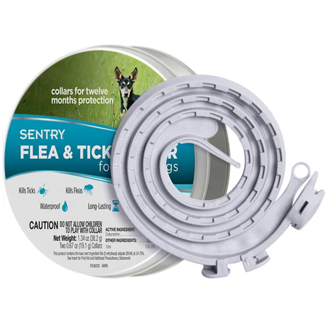 Нашийник SENTRY Flea & Tick Small від бліх і кліщів, для собак малих порід, 6 місяців захисту, 36 см, 2 шт