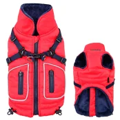 Жилет Puppia Pioneer со шлейкой, для собак, размер L, красный