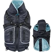 Жилет Puppia Pioneer со шлейкой, для собак, размер XXL, черный