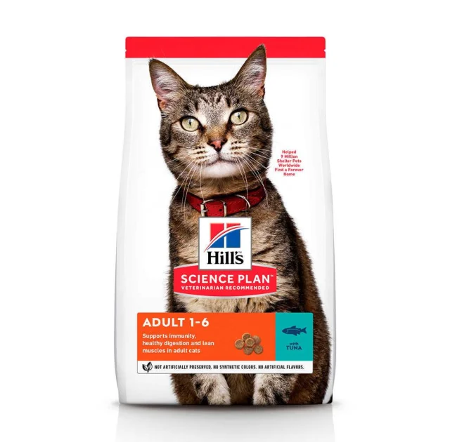 Сухой корм Hill's Science Plan Adult для кошек, с тунцом, 1.5 кг