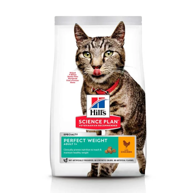 Сухой корм Hill's Science Plan Adult Perfect Weight для кошек, с курицей, 2.5 кг