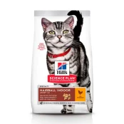 Сухой корм Hill's Science Plan Adult Hairball & Indoor для кошек, с курицей, 300 г
