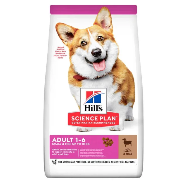 Сухой корм Hill's Science Plan Adult Small & Mini для собак, с ягненком и рисом, 1.5 кг