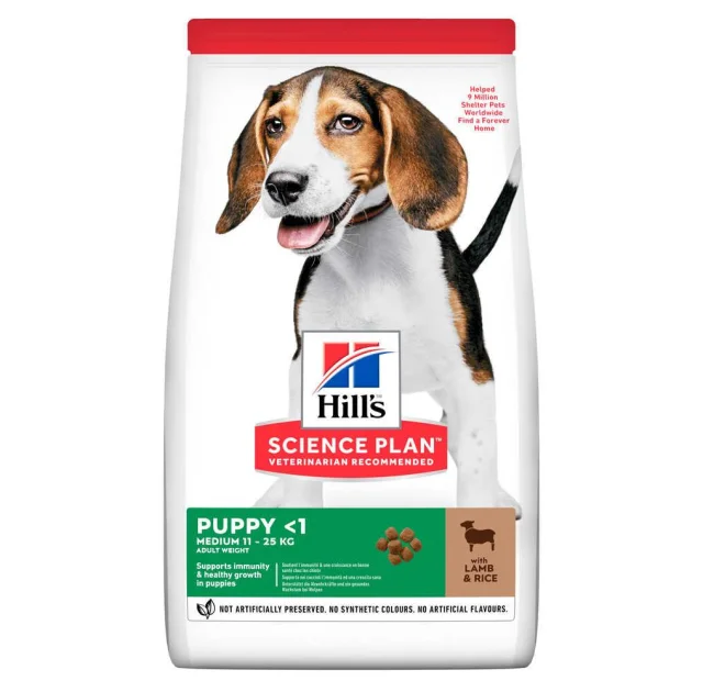 Сухий корм Hill's Science  Plan Puppy Medium для цуценят, з ягням і рисом, 2.5 кг