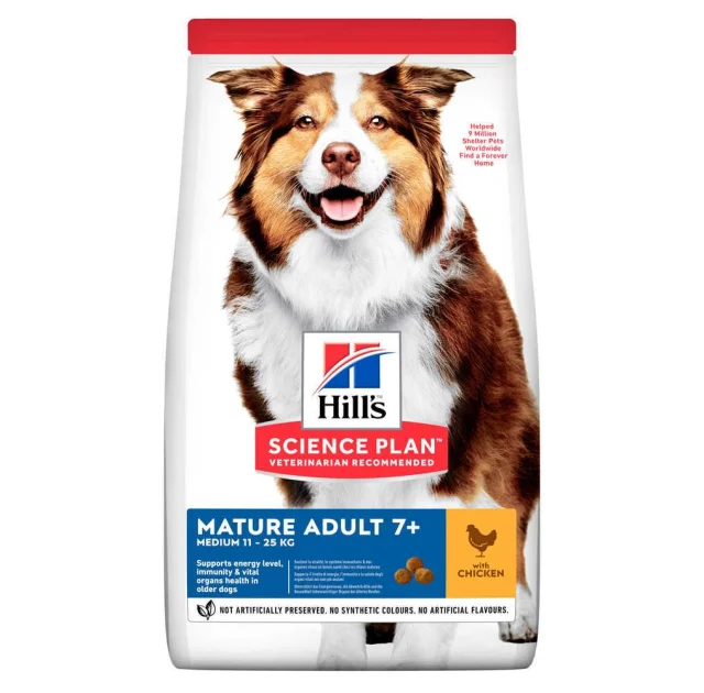 Сухий корм Hill's Science  Plan Mature Adult Medium для собак, з куркою, 14 кг