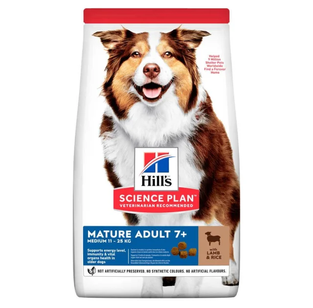 Сухий корм Hill's Science  Plan Mature Adult Medium для собак, з ягням і рисом, 14 кг