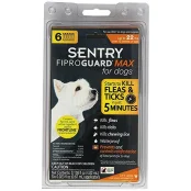 Капли FiproGuard Max от блох, клещей и вшей, для собак 2-10 кг, 0.67 мл, 6 шт, цена за 1 пипетку