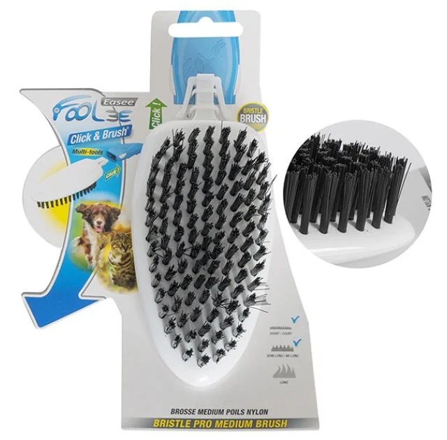 Насадка-щітка FoOlee Easee Bristle Pro Medium Brush для короткої і середньої шерсті, середня, біла, нейлон