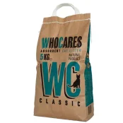 Наполнитель WC WhoCares Classic впитывающий, в кошачий туалет, без запаха, 2 кг