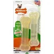Жевательная игрушка Nylabone Flexi Chew Twin Pack кость для собак с умеренным стилем грызения, два вкуса