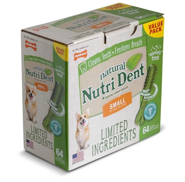 Ласощі Nylabone Nutri Dent Natural жувальний, для чищення зубів, для собак, S, 8 шт, ціна за 1 шт