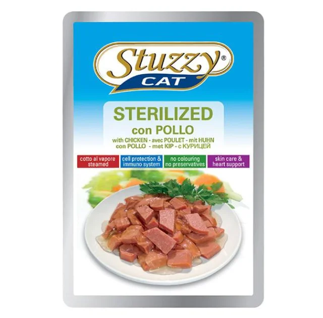 Влажный корм Stuzzy Cat Sterilized Chicken с курицей, в соусе для стерилизованных кошек, пауч, 100 г