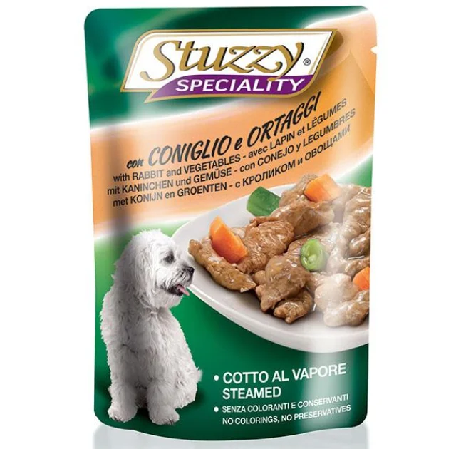 Консерви Stuzzy Speciality Dog Rabbit Vegetables для собак, з кроликом і овочами в соусі, пауч, 100 г